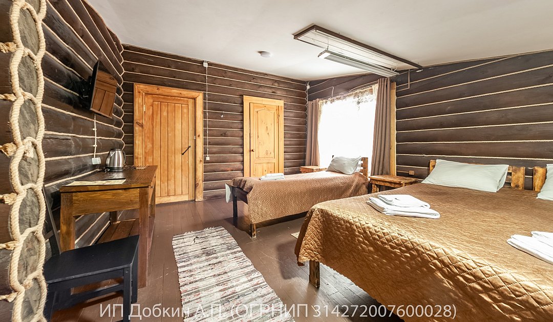 Бунгало Семейный 4-местный 2-комнатный (с каминным залом)