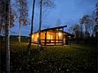 Дом для отдыха синий у озера, Кемпинг Ферма моей мамы, Волоколамск