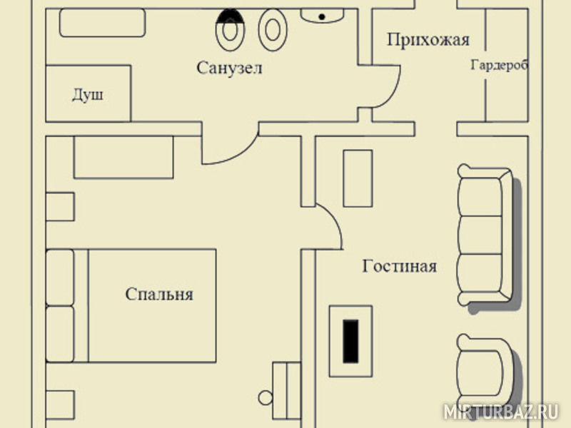 Схема номера люкс