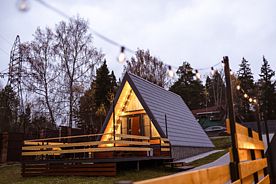A-frame «Петрол» домик из дерева 4х местный, Дома в аренду Ривер Хаус, Васильевское