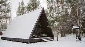A-Frame №21 с камином, кондиционером и террасой, База отдыха Les Holidays, Киржачский район
