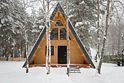 A-Frame №4 с купелью и террасой, База отдыха Les Holidays, Киржачский район