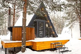 A-Frame №5 с купелью и террасой, База отдыха Les Holidays, Киржачский район