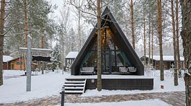 A-Frame №18 с кондиционером и террасой, База отдыха Les Holidays, Киржачский район