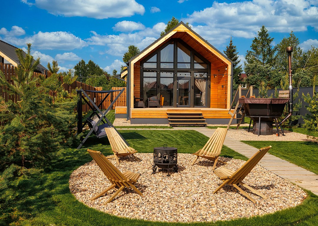 База отдыха Дома «В Курово», Московская область, Курово Дмитров Яхрома Дмитровский район курорт Сорочаны деревня Степаново деревня Благовещенское Икша