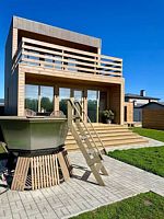 Стильный Cube House с большой террасой, Дома в аренду Шалаш Тайм, Красный яр