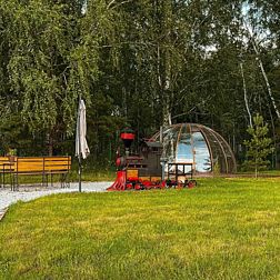 Загородный дом в окружении леса