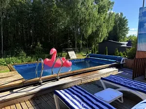 Открытый бассейн — Дома в аренду «Коттедж Лесной», поселок Шапки