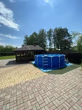 Открытый каркасный бассейн — Коттедж «Кафтан», Томский район