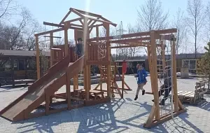 Детская площадка — Дома в аренду «Дом Фламинго», Хабаровск