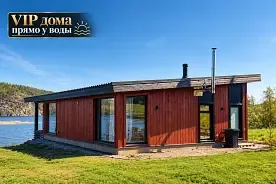 VIP Дом с двумя спальнями, сауной и камином прямо у воды (4+1), База отдыха Карелия Парк, Кирконкюля