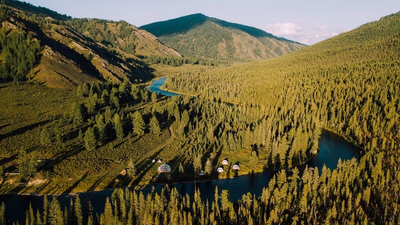 Вид сверху | Мамонт кэмп Алтай, Горный Алтай (Республика Алтай)